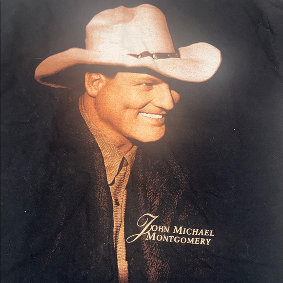 Vintage John Michael Montgomery 1996 Black T Shirt Country Music Tour - Picture 2 of 5